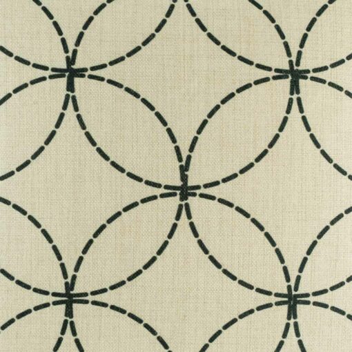 closer look at cushion cover with Black Imperial pattern.
