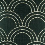 closer look at cushion Cover with Black Cloud pattern.