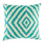 cushion with Teal Diamond pattern.