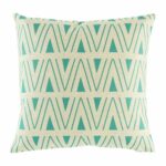 cushion cover with Teal Thick and Thin Chevron pattern.