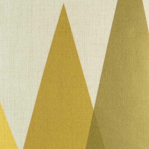 closer look at cushion with Gold Cones pattern.
