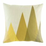 cushion with Gold Cones pattern.