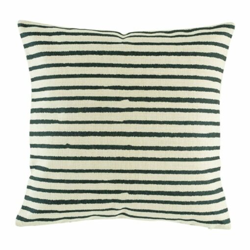 cushion cover with Black Stripe pattern.