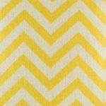 closer look at cushion with Yellow Chevron pattern.