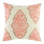 cushion cover with Red Ikat pattern.