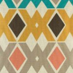 closer look at cushion cover with Diamond Tribal pattern.