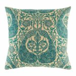 cushion cover with Teal Peacock pattern.