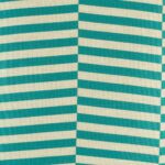 closer look at cushion with Turquoise Line pattern.