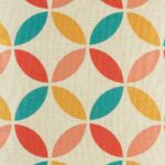 closer look at cushion cover with Multi Colour Overlapping Circle pattern.