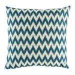 cushion with Navy Tasseled Chevron pattern.