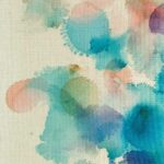 closer look at cushion cover with Pastel Dye pattern.
