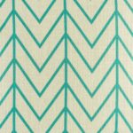 closer look at cushion with Teal Thin Chevron pattern.