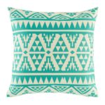 cushion with Teal Tribal pattern.