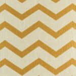 closer look at cushion with Gold Chevron pattern.