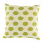 cushion with Olive Polka pattern.