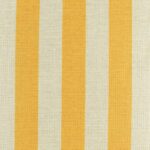 closer look at cushion cover with Mustard Vertical Stripe pattern.