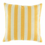 cushion cover with Mustard Vertical Stripe pattern.