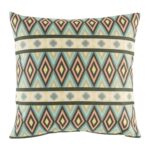 cushion cover with Pastel Aztec pattern.