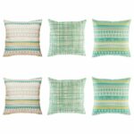 6 patterned cushion cover in aztec, plaid and tribal patterns.