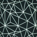 closer look at a cushion in Black Geometric pattern - 45x45cm