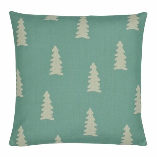 cushion cover in Teal Pine Trees pattern - 45x45cm