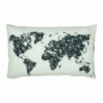 rectangular cushion in Map pattern