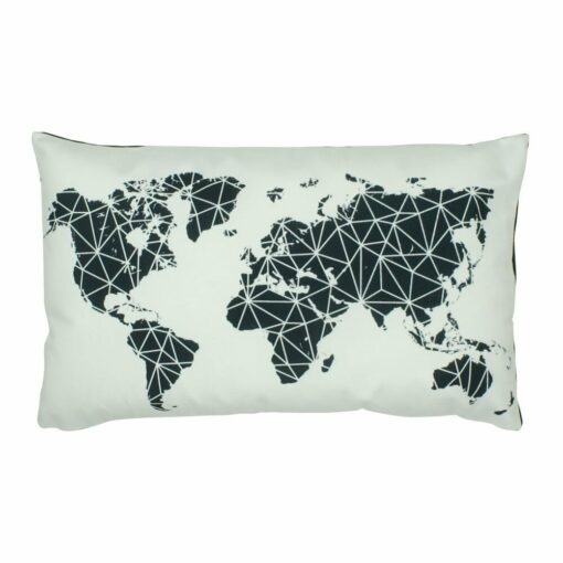rectangular cushion in Map pattern