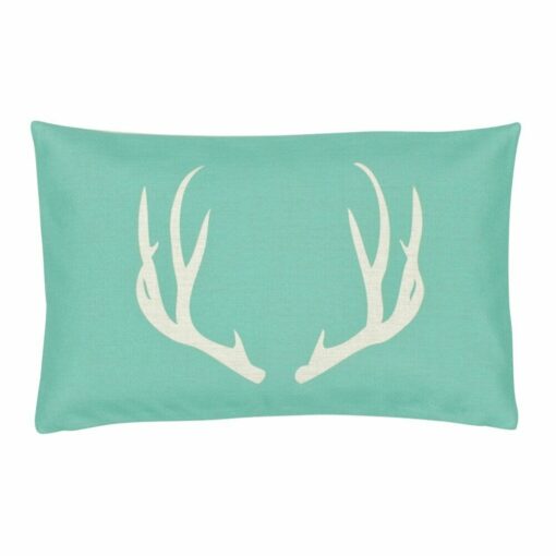 Rectangular cushion cover in Aqua Blue Stag pattern -30x50cm