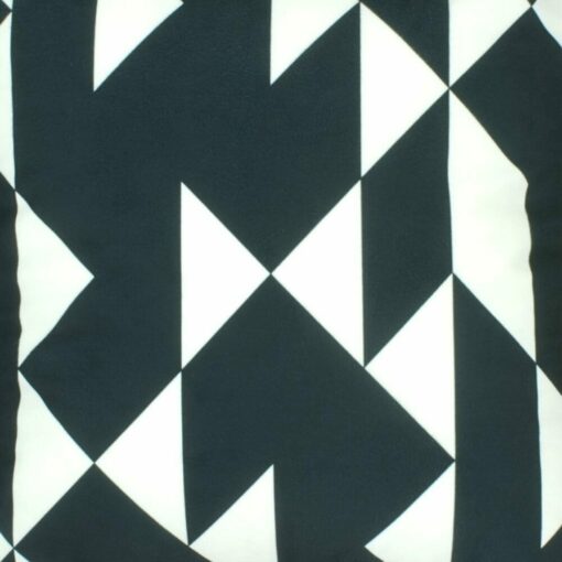 closer look at a cushion in Black and White Triangle pattern - 45x45cm
