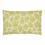 a Rectangular Cushion in Yellow Leaves pattern - 30x50cm