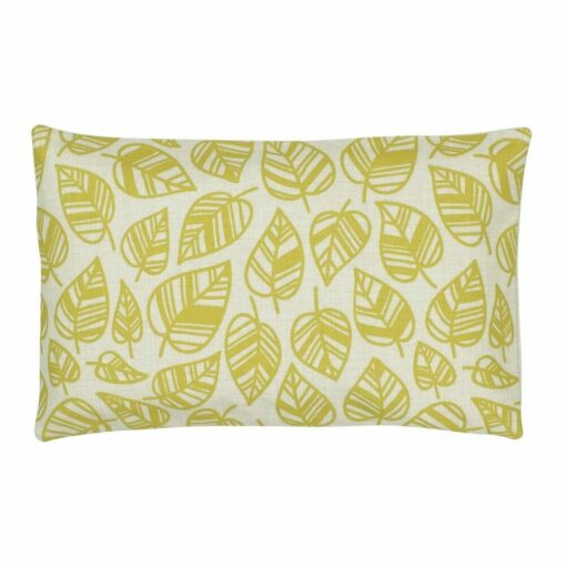 a Rectangular Cushion in Yellow Leaves pattern - 30x50cm