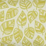 a closer look at a Rectangular Cushion cover in Yellow Leaves pattern - 30x50cm