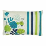 a Rectangular Cushion in Roses and Stripes pattern - 30x50cm