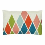 a Rectangular Cushion cover in Multi colour Diamond pattern - 30x50cm