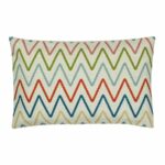 a Rectangular Cushion Cover in Chevron Multicolor pattern - 30x50cm