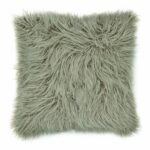 a square fur cushion in Light Grey - 45cm x 45cm