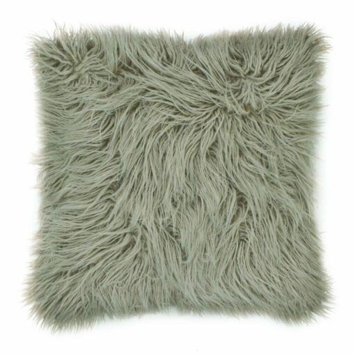 a square fur cushion in Light Grey - 45cm x 45cm