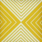 closer look at a cushion in Yellow Thin and Thick Line pattern - 45x45cm