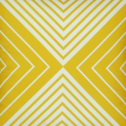 closer look at a cushion in Yellow Thin and Thick Line pattern - 45x45cm