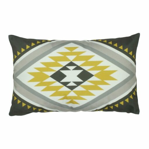 rectangular cushion in Black and Gold Kilim pattern