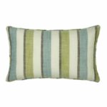 rectangular cushion in Teal and Lime Stripe -30x50cm