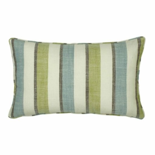 rectangular cushion in Teal and Lime Stripe -30x50cm