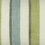 closer look at a rectangular cushion Cover in Teal and Lime Stripe -30x50cm