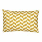 a Rectangular Cushion in Gold Thick Chevron pattern - 30x50cm