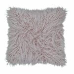 a square fur cushion in lilac - 45cm x 45cm