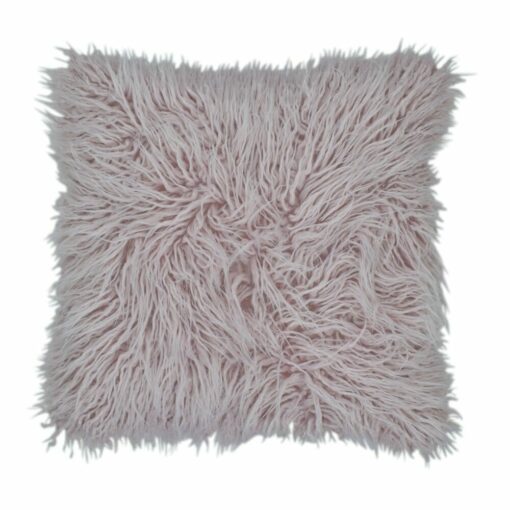 a square fur cushion in lilac - 45cm x 45cm