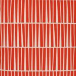 closer look at a cushion in Red and White Line pattern - 45x45cm