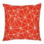 cushion cover in Red Geometric pattern - 45x45cm