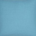 closer look at outdoor cushion cover in sky blue.