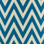 Closer look at the Cotton linen cushion in Blue Chevron pattern (45cmx45cm)